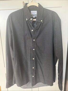 Ledbury Men's Black Button-Down Oxford Shirt